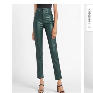Express Emerald Green Leather Pants